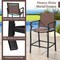Outdoor Counter Height Bar Stools Set of 2 with Breathable Mesh Fabric